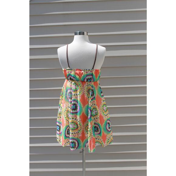 Ocean Drive Multicolor Vibrant Mandala Print Chiffon Dress Size Small - Picture 15 of 15